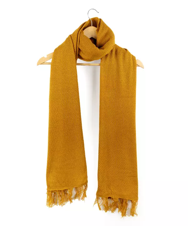 شال زنانه ریس رنگ زرد-Rees